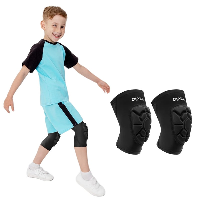 ONTYZZ 1 Pair Children's Sports Knee Sleeves Volleyball Knee Padded Compression Knee Pads for Dancing Basketball Wrestling, Size:L - Image 1